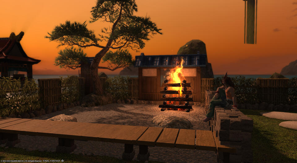 Zen Garden at Sunset